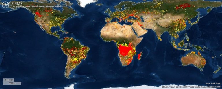 NASA Fire Map: Dünyadaki Yangınları Takip Etme Sistemi